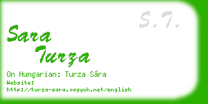 sara turza business card